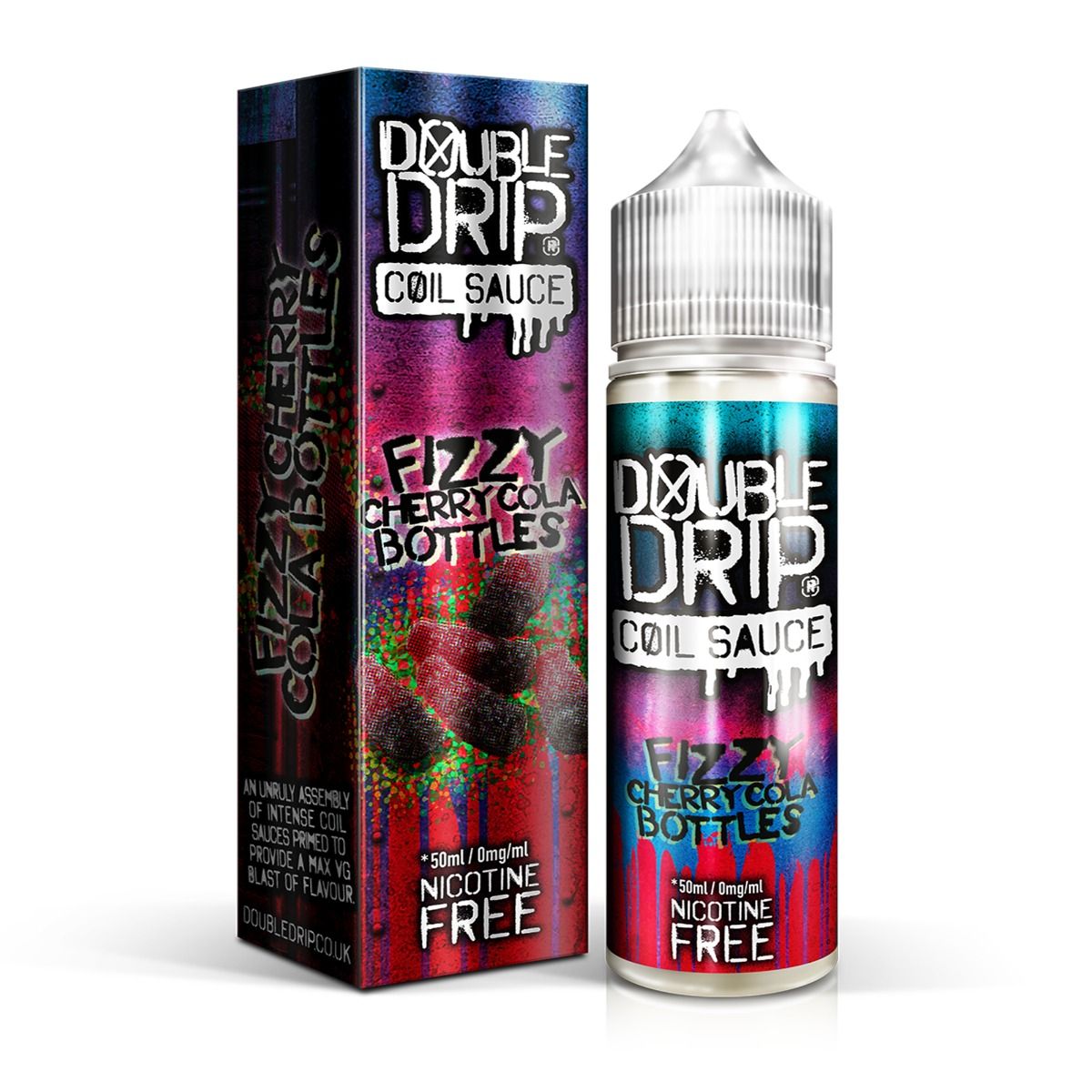 Double Drip E-Liquid Fizzy Cherry Cola Bottles Short Fill E Liquid 50ml