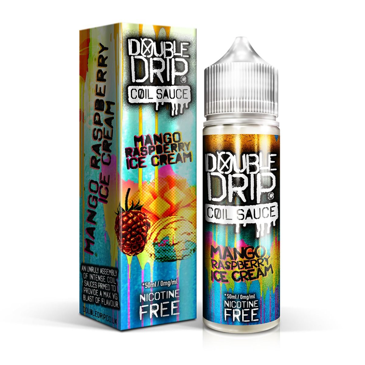 Double Drip E-Liquid Mango Raspberry Ice Cream Short Fill E-Liquid 50ml