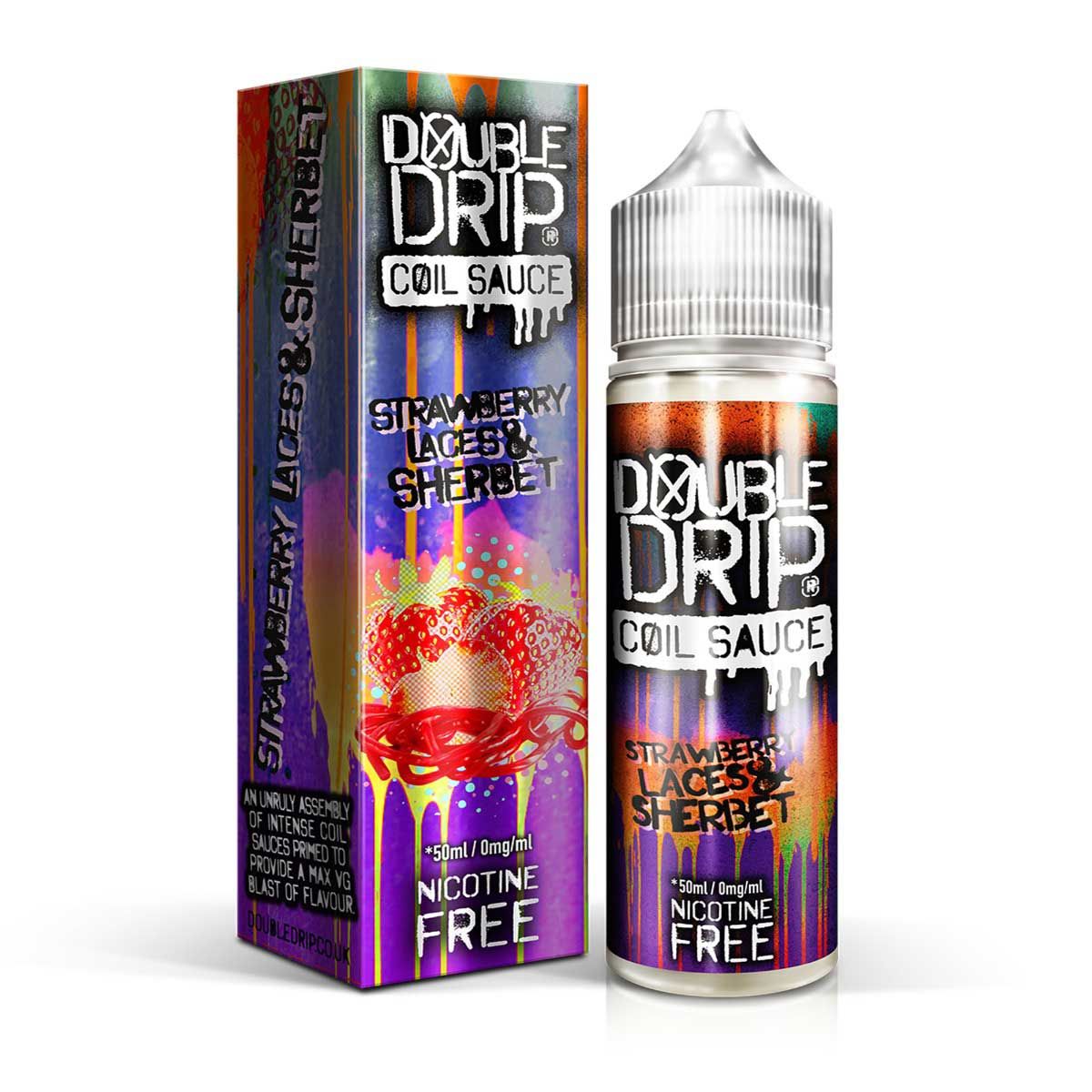 Double Drip E-Liquid Strawberry Laces & Sherbet Short Fill E-Liquid 50ml