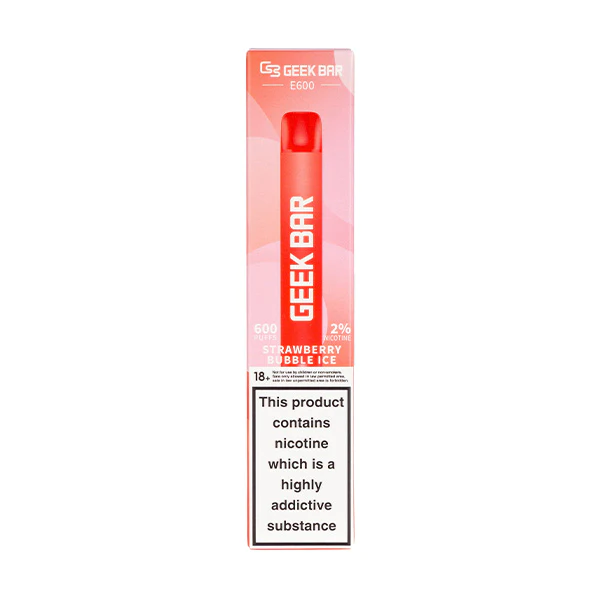 Geek Bar E600 Disposable Vape - Strawberry Bubble Ice