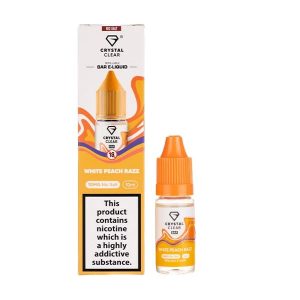 White Peach Razz Nic Salt E-Liquid by Crystal Clear