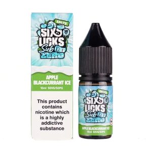 Apple Blackcurrant Ice Nic Salt E-Liquid by Six Licks Sub Zero