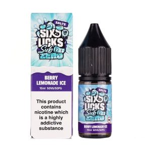 Berry Lemonade Ice Nic Salt E-Liquid by Six Licks Sub Zero