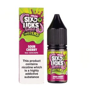 Sour Cherry Nic Salt E-Liquid by Six Licks Tongue Twisters