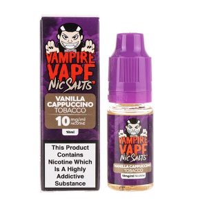 Vanilla Cappuccino Tobacco Nic Salt E-Liquid by Vampire Vape
