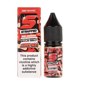 Strawberry Sour Belt Nic Salt E-Liquid by Strapped Reloaded